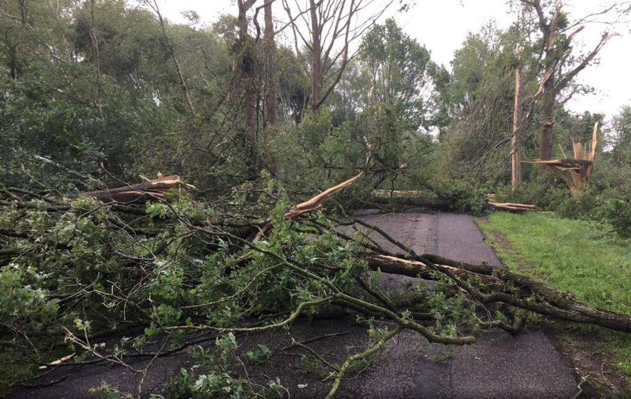 Verderop in Emmeloord kwam het tot een andere tornado en ook in Fochteloërveen kwam waarschijnlijk korte tijd een hoos voor. Foto: Joseph Pattiapon.