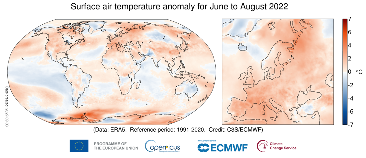 Zomer 2022 warmste ooit gemeten in Europa Weer.nl Zomer 2022 warmste ooit gemeten in Europa Weer.nl