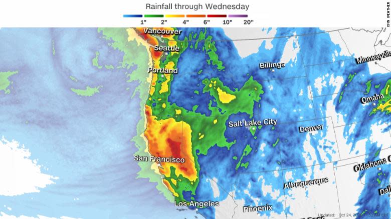 Foto gemaakt door CNN Weather - Westen VS Foto gemaakt door CNN Weather - Westen VS