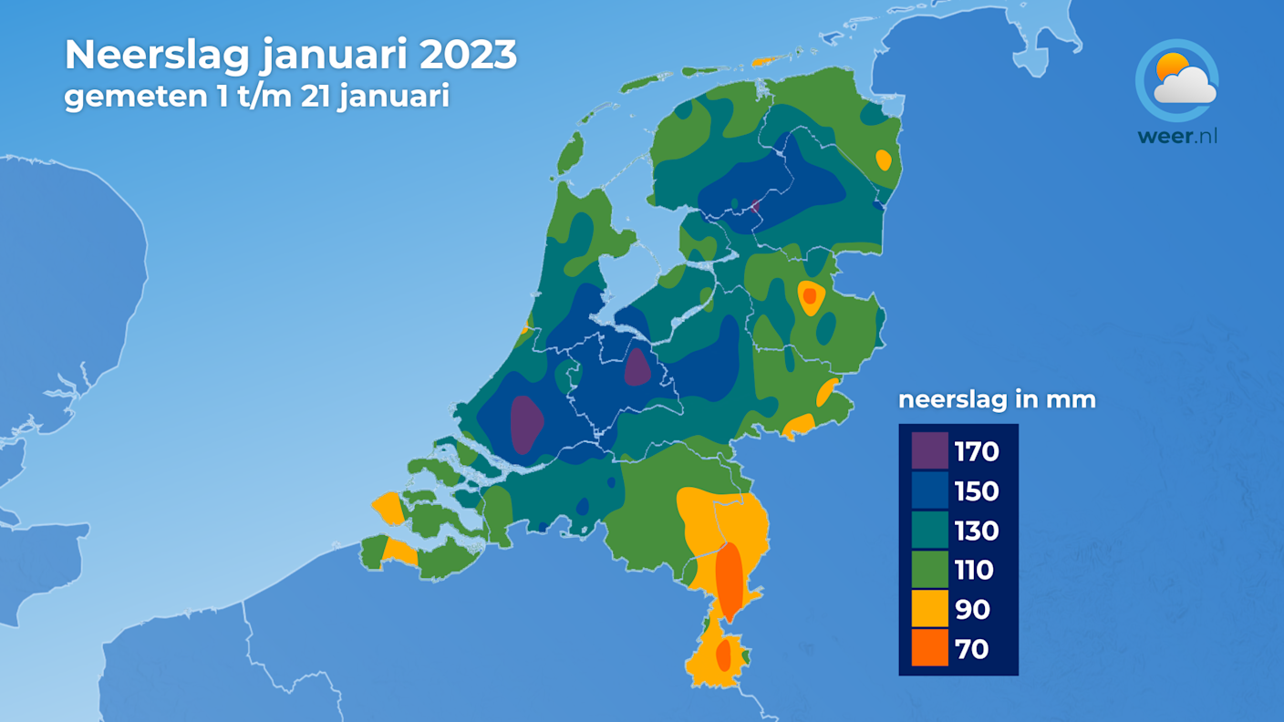 Op één na langste reeks neerslagdagen ooit ten einde Weer.nl